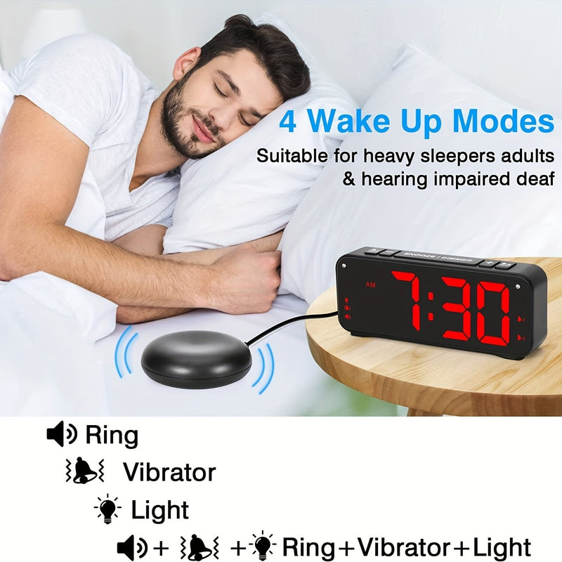 LoudClock - Premium Vibrerande Väckarklocka med LED Skärm
