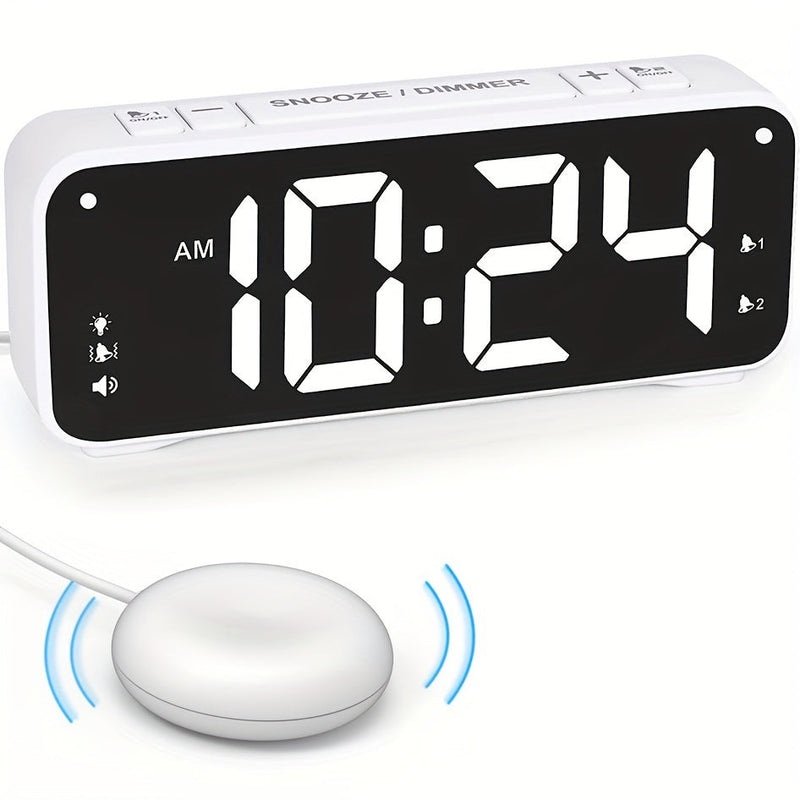 LoudClock - Premium Vibrerande Väckarklocka med LED Skärm