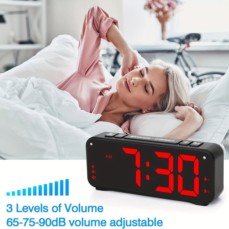LoudClock - Premium Vibrerande Väckarklocka med LED Skärm