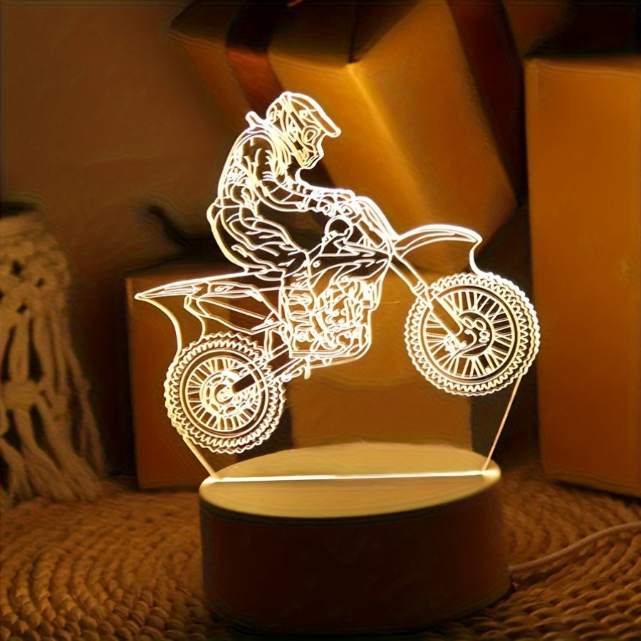 MotoLamp - 3D LED Night Light Motocross Theme