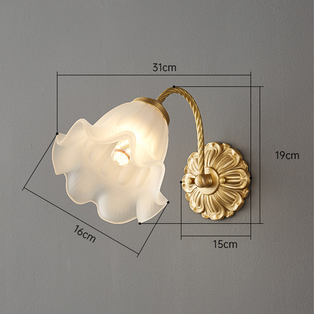 VintageGlow – Retro Glasmurvägglampa för Stämning