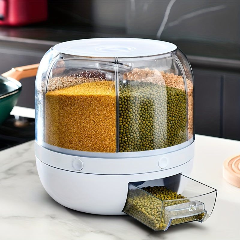 GrainGuard – Elegant Rotating Storage Box for Grain