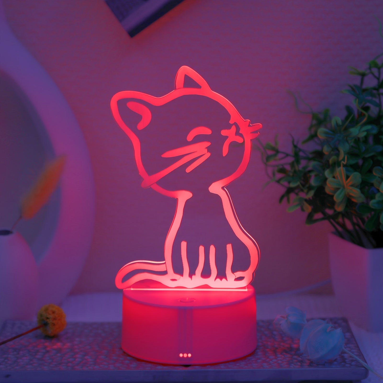 GlowPaw - 3D Touch Night Light for Cats