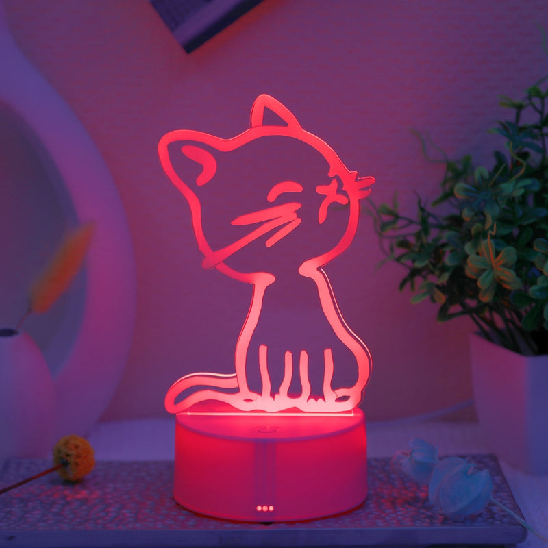 GlowPaw - 3D Touch-Nattlampa för Katter
