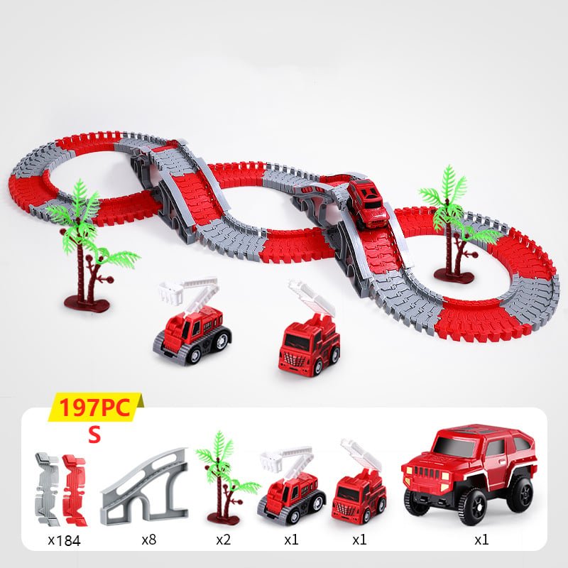 SpeedFlex Track – Flexible Racing Track with LED Vehicles