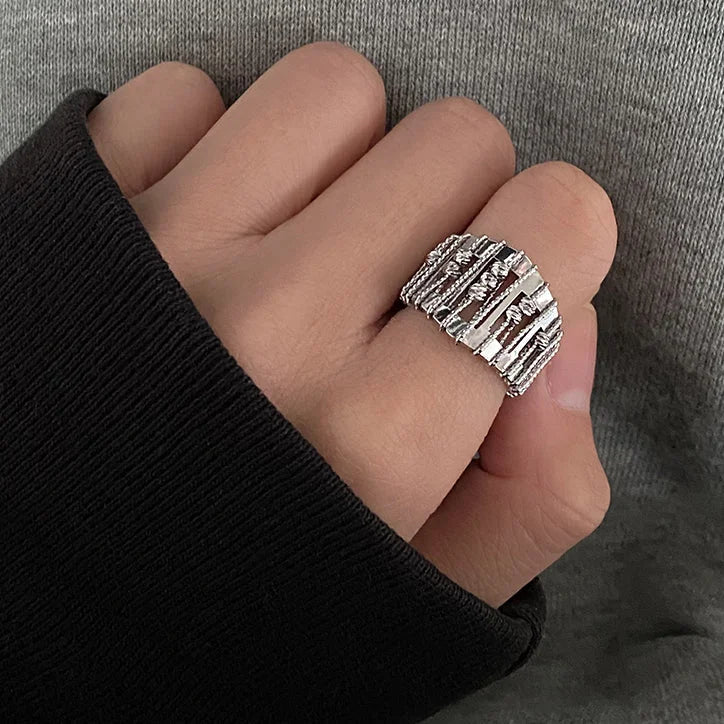 Elegant Open Pearl Ring - Alina