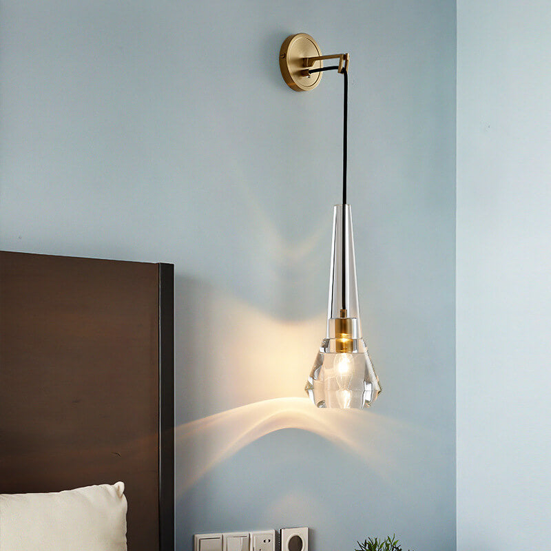 Luxe CrystalGlow Wall Lamp with Crystal Glass – Modern Design