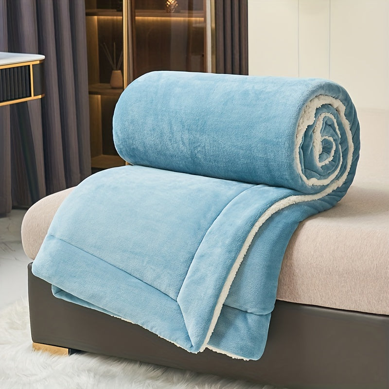 LuxeFlannel – Double-Sided Sherpa Blanket for Ultimate Comfort