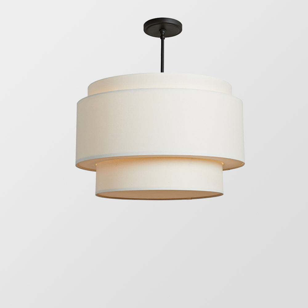 EleganceLuxe Lamp – Beige Linen Bauhaus Ceiling Lamp