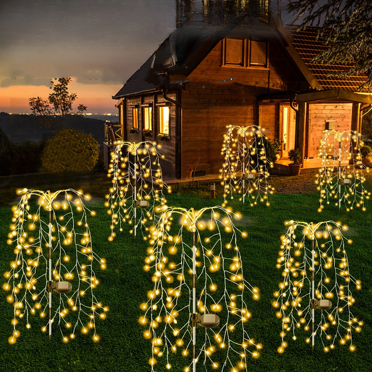 SolarGlimmer - Solar Powered Garden Lamp with 8 Lighting Modes