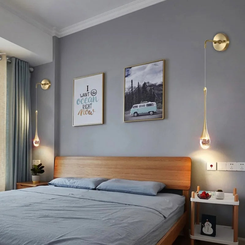 Elegant Droppformad Vägglampa - Lyx för Ditt Inredning