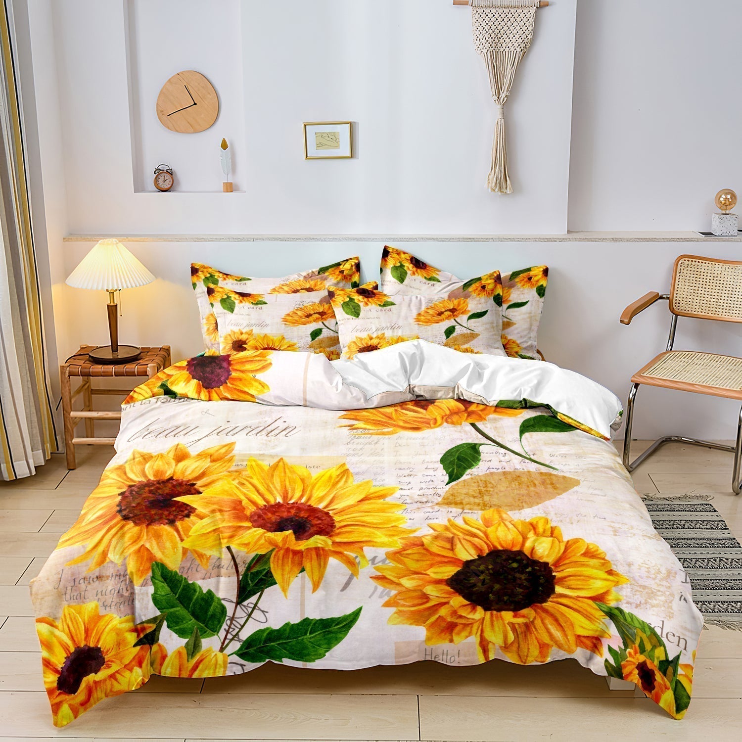 Soft Sunflower Bedding – Natural Bedroom Renewal