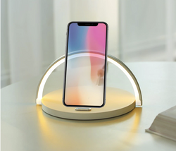 Bowlight Design™ - Stilig 3-i-1 Nattlampa med Qi-laddare