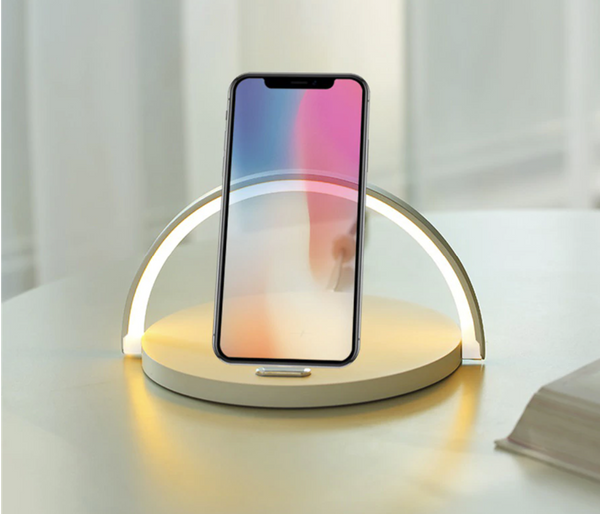 Bowlight Design™ - Stilig 3-i-1 Nattlampa med Qi-laddare