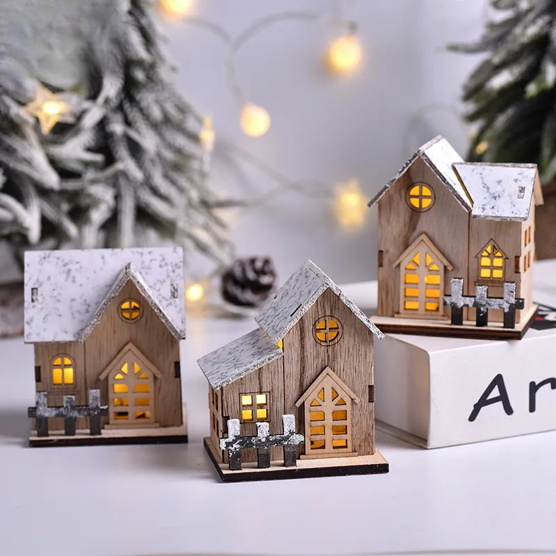 FrostGlitter Christmas Lanterns - Enchanting House-Shaped Christmas Decorations for a Magical Atmosphere