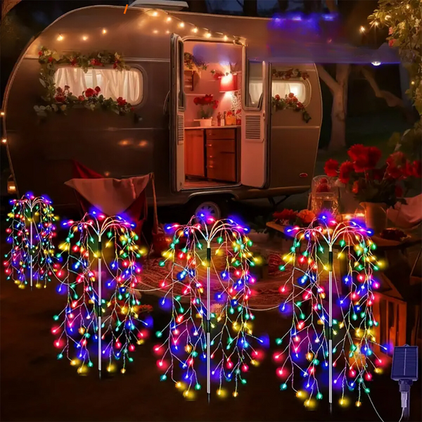 IllumiNuit Trädgårdbelysning - Festlig Multicolor Trädgårdbelysning för Magiska Nätter