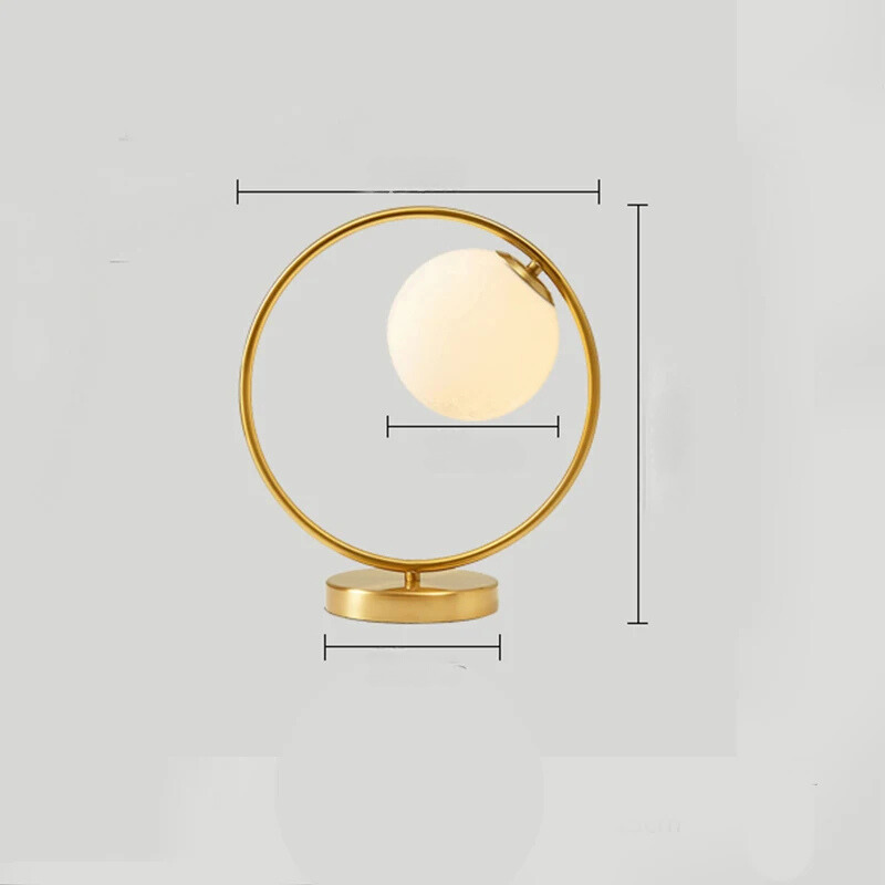 LuxeAura - Elegant Table Lamp with Ring Design for Every Interior