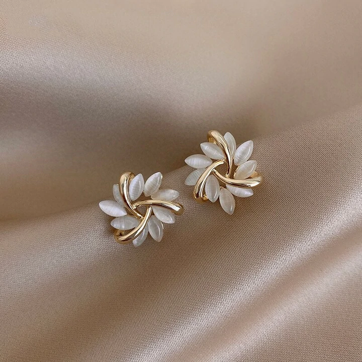 Stylish Opal Floral Earrings 