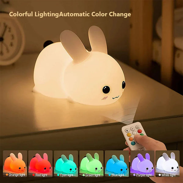 BunnyGlow – Söt LED Nattlampa för Barn