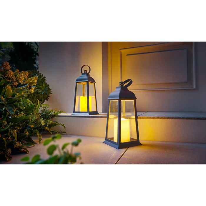 NightGuard - Set med 2 LED-ljusstakar för utomhusbruk