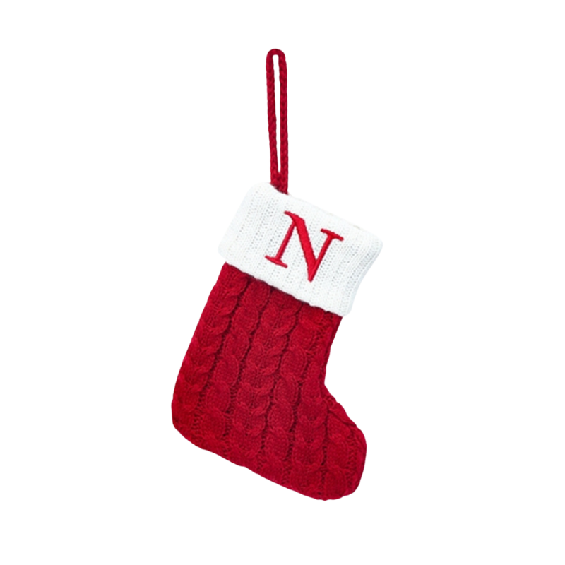 Snowflake Christmas Stockings - Festive Knitted Christmas Decorations
