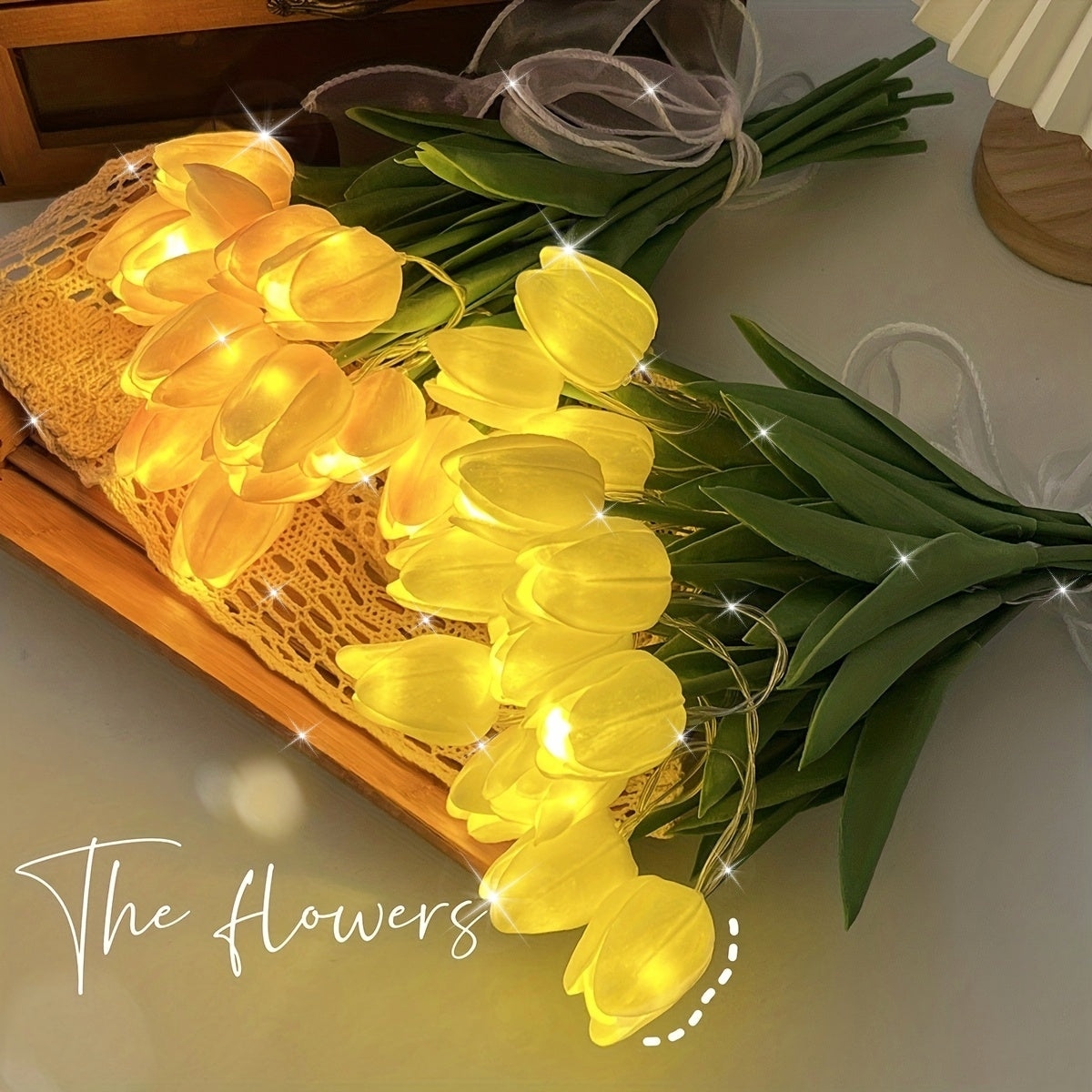 LumiBloom – 10x Tulip LED Table Lamps Bouquet