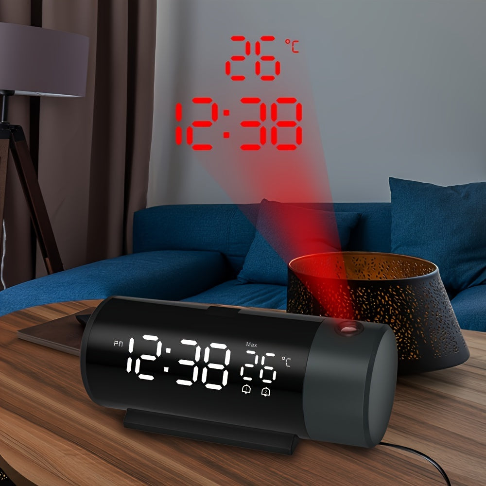 ProjectElite Clock - Black Modern Durable Projection Clock