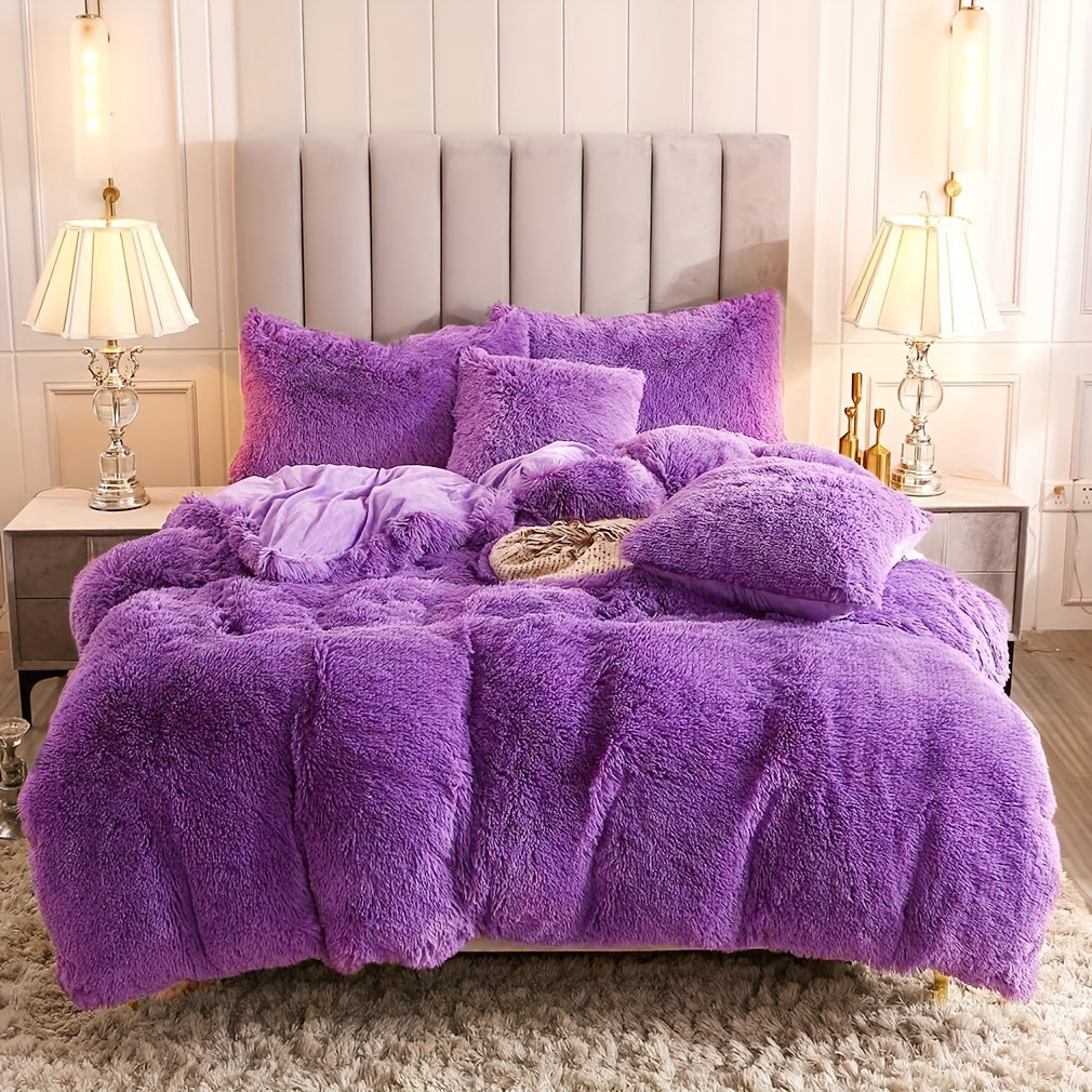 Ultra Plush Plush Bedding Set with Zipper - Luxury &amp; Comfort