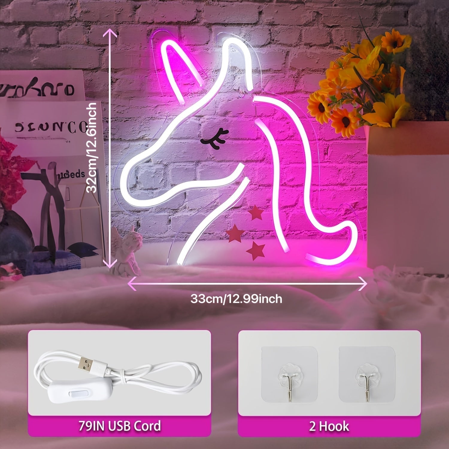 NeonMagic Ljus – Magisk Rosa LED Vägglampa