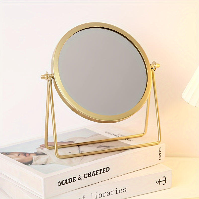 VintageGlow – Adjustable Makeup Mirror with Iron Frame