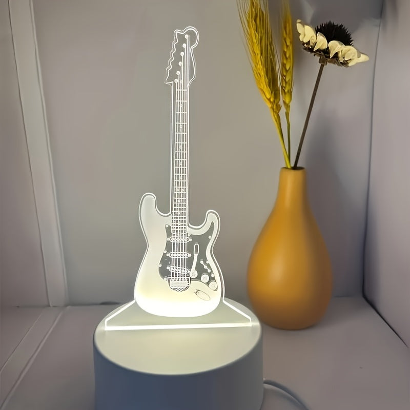MusicGlow – 3D Guitar Night Light with Color Lighting
