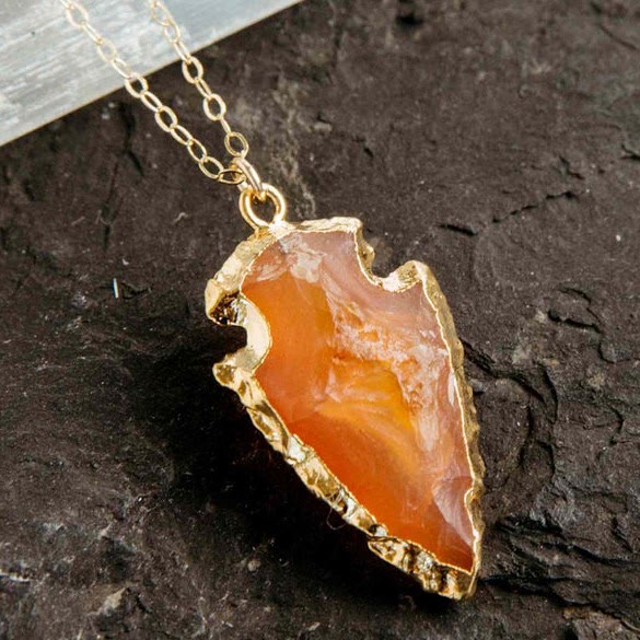 Beautiful Aeliana Natural Coral Crystal Lace Necklace
