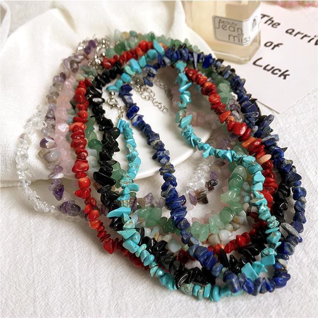 Elegant Polished Crystal Necklace - Lina