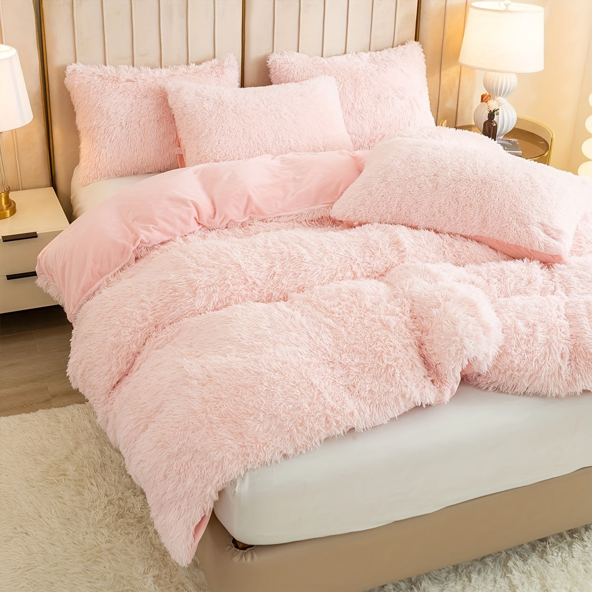 Ultra Plush Plush Bedding Set with Zipper - Luxury &amp; Comfort
