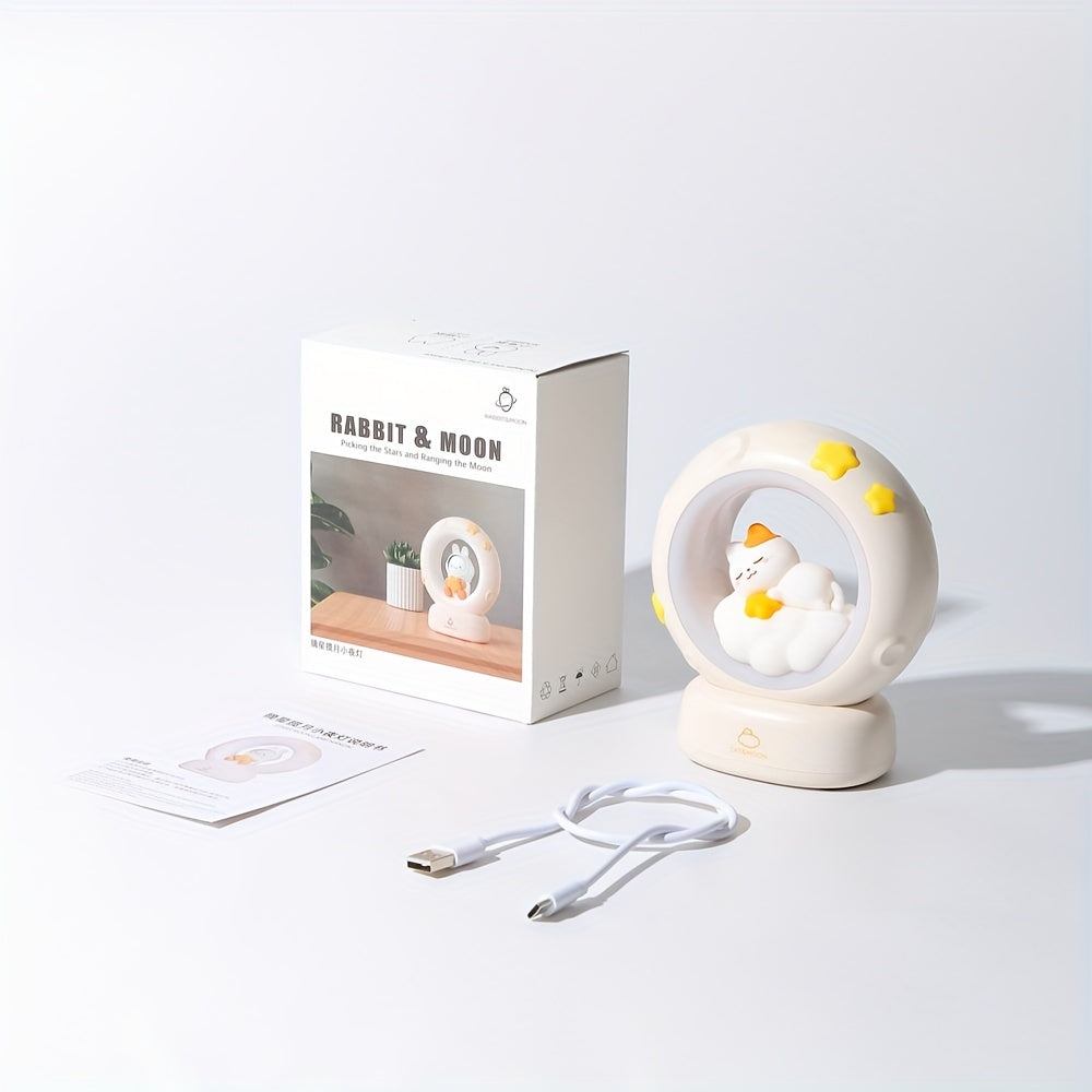 SleepyCat Lampa - Dimbart USB Katt Nattljus