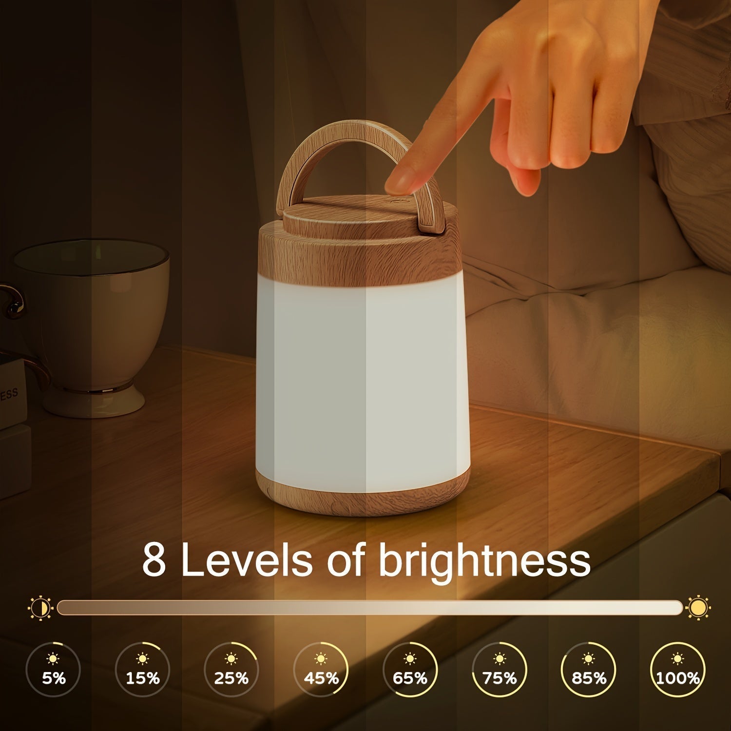 LumiTouch – Rechargeable RGB Night Light with Touch Control