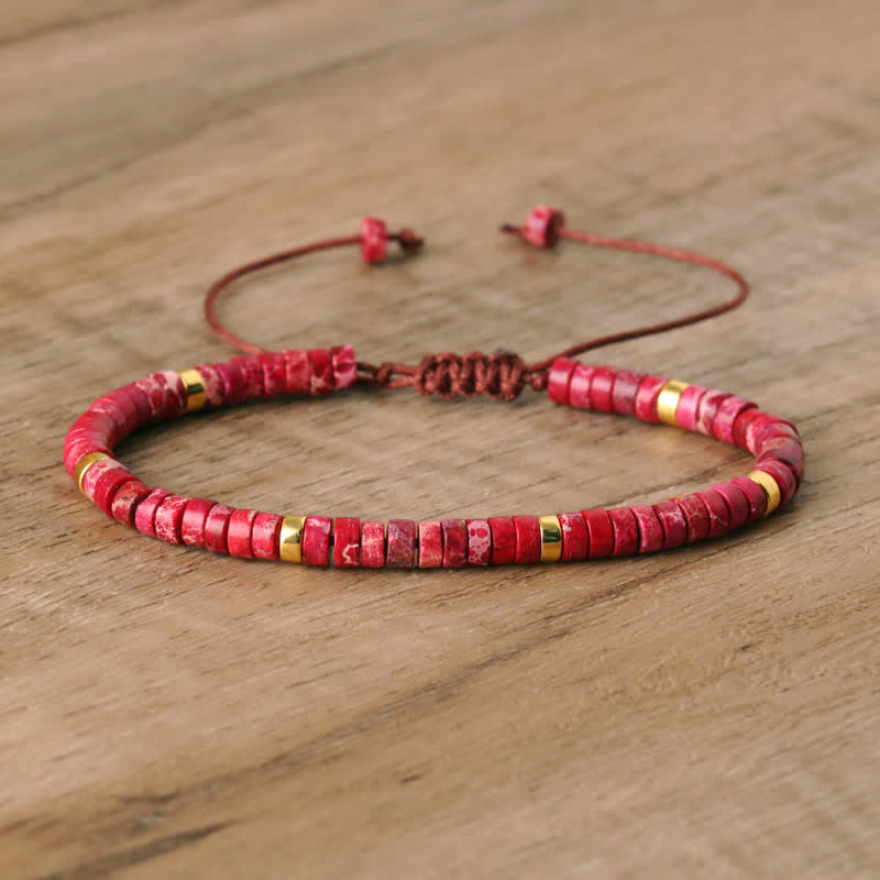 Elegant Braided Bracelet with 2.4 mm Natural Stones - Seraphina Edition 