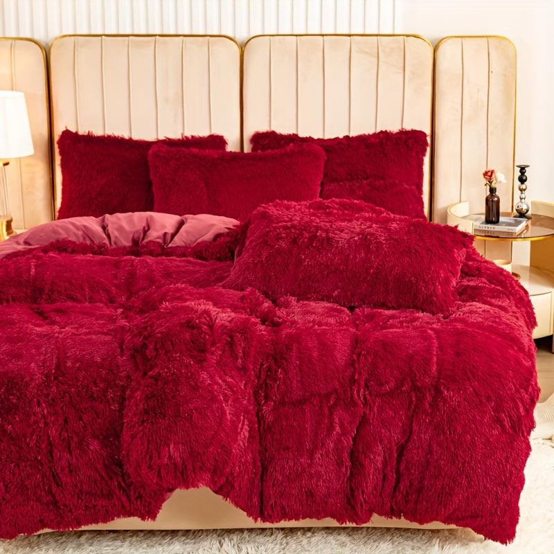 Ultra Plush Plush Bedding Set with Zipper - Luxury &amp; Comfort