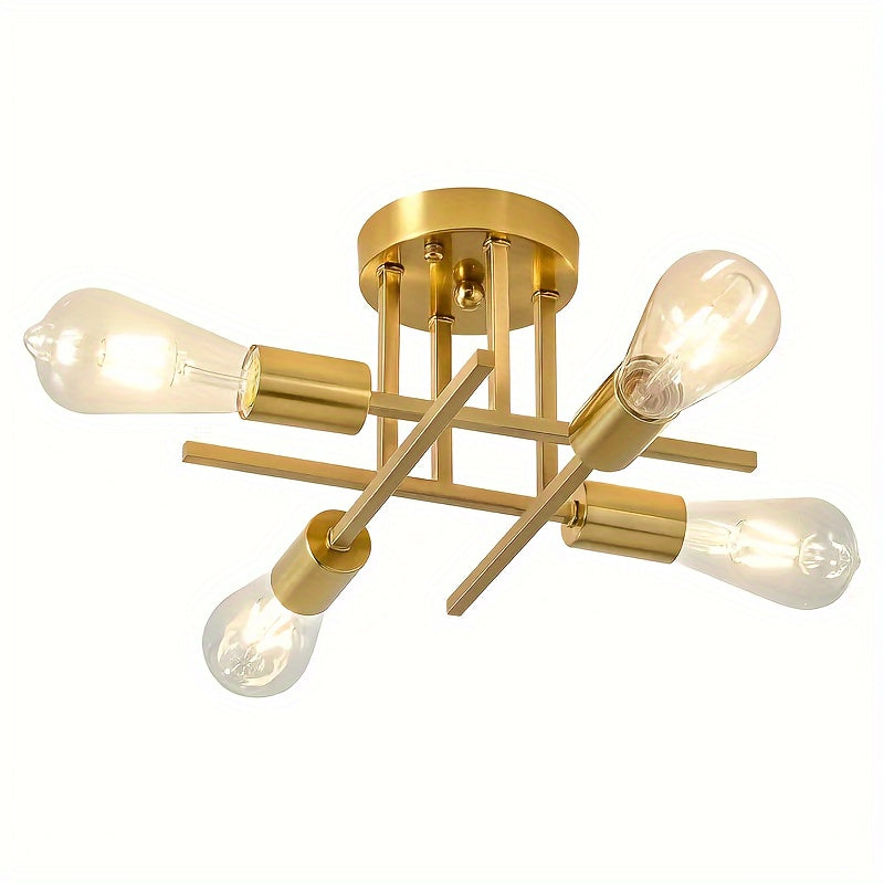SatelliteLight – Modern Industrial Ceiling Lamp in Black Iron