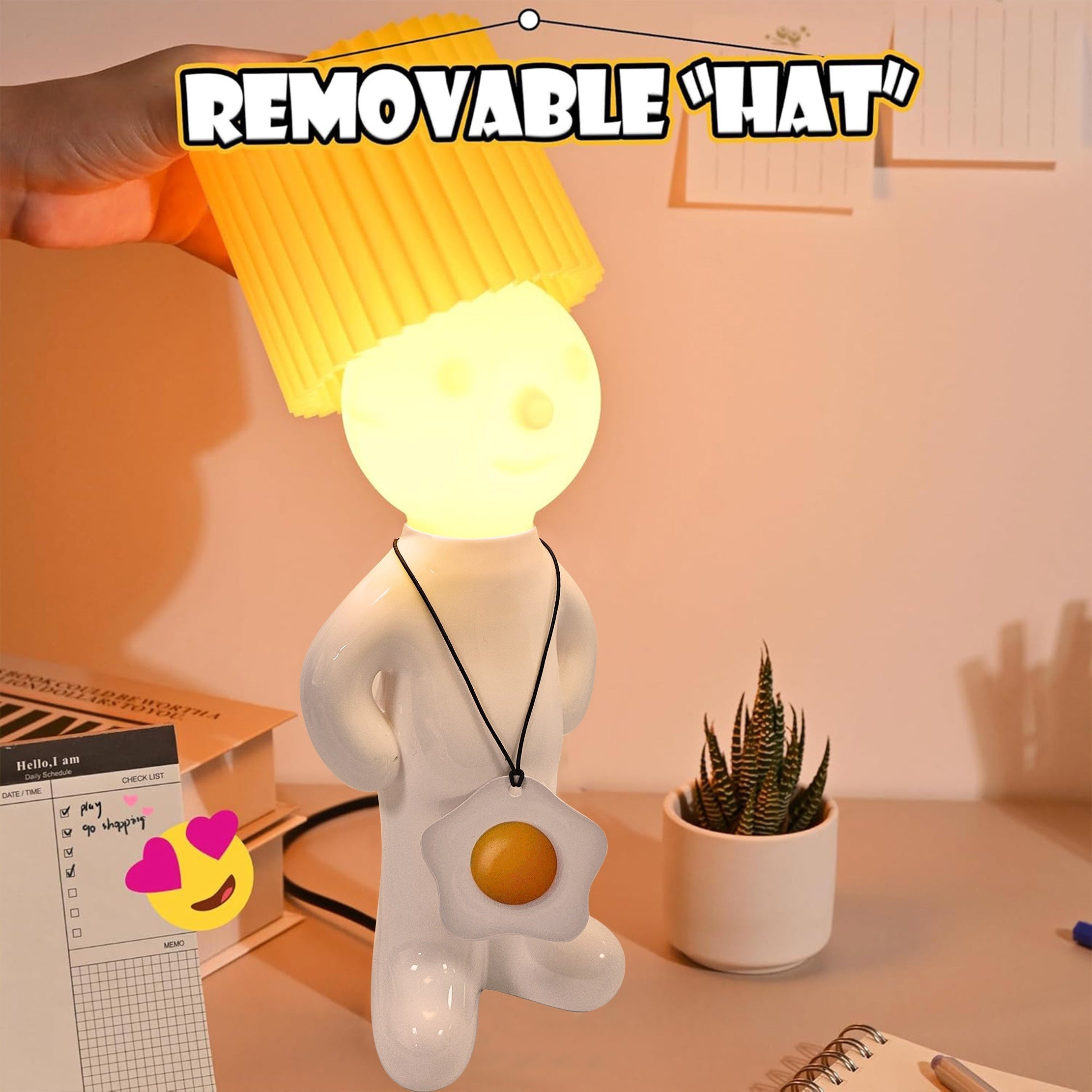 GlowCraft Lamp - Dimmable Acrylic LED with Push Button