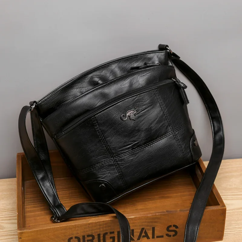 LuxuryCarry - Elegant Leather Shoulder Bag with Spacious Design