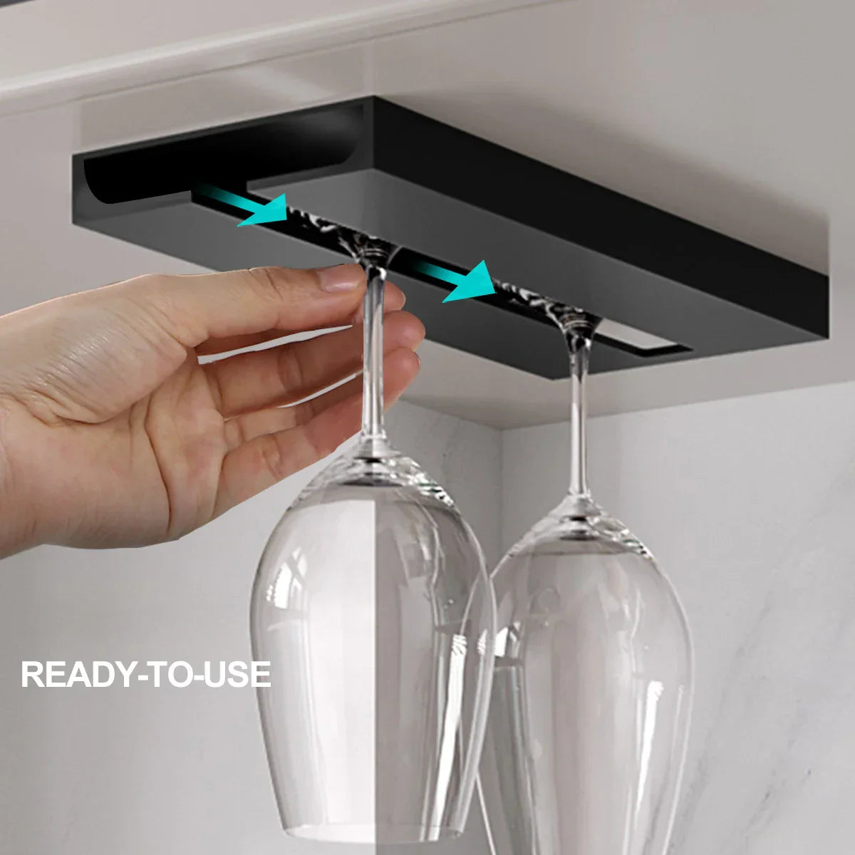 Elegant wine glass rack for stylish and space-saving storage