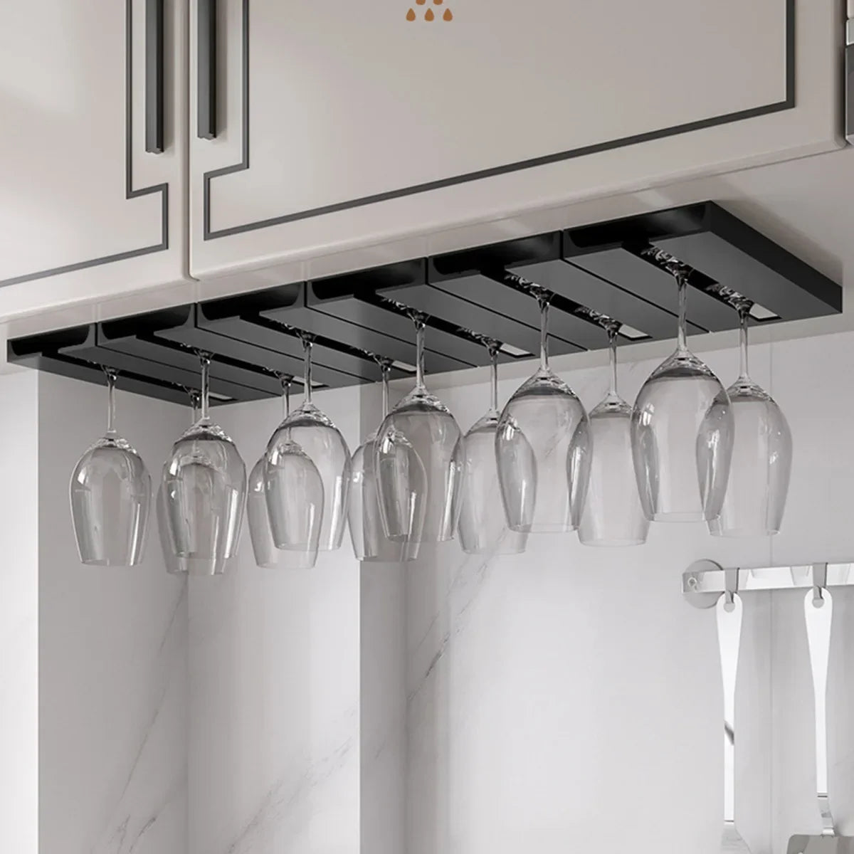 Elegant wine glass rack for stylish and space-saving storage