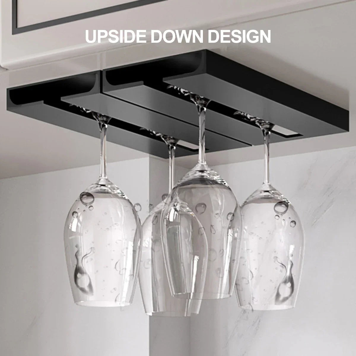 Elegant wine glass rack for stylish and space-saving storage