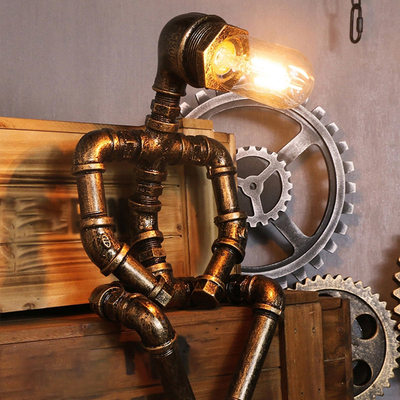 RoboLight: Futuristic Bedside Lamp with Storage Space 