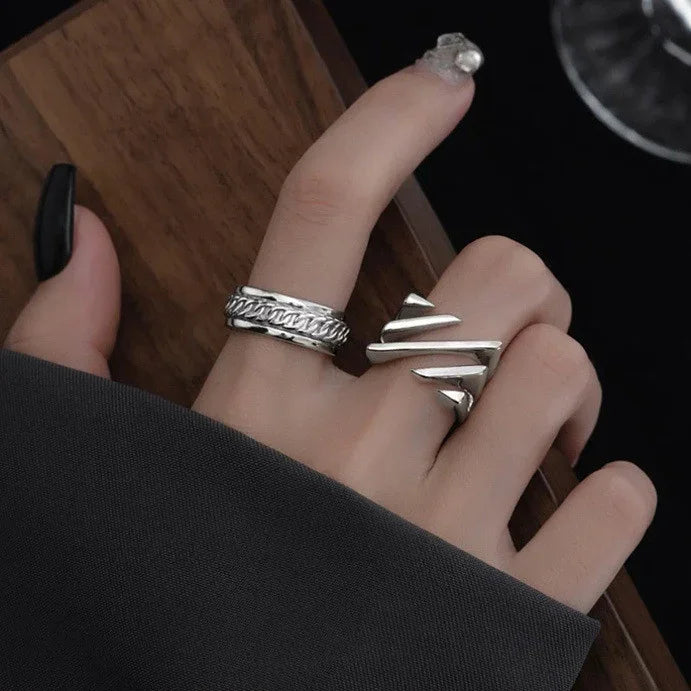 Elegant Layered Chain Ring - Amaris