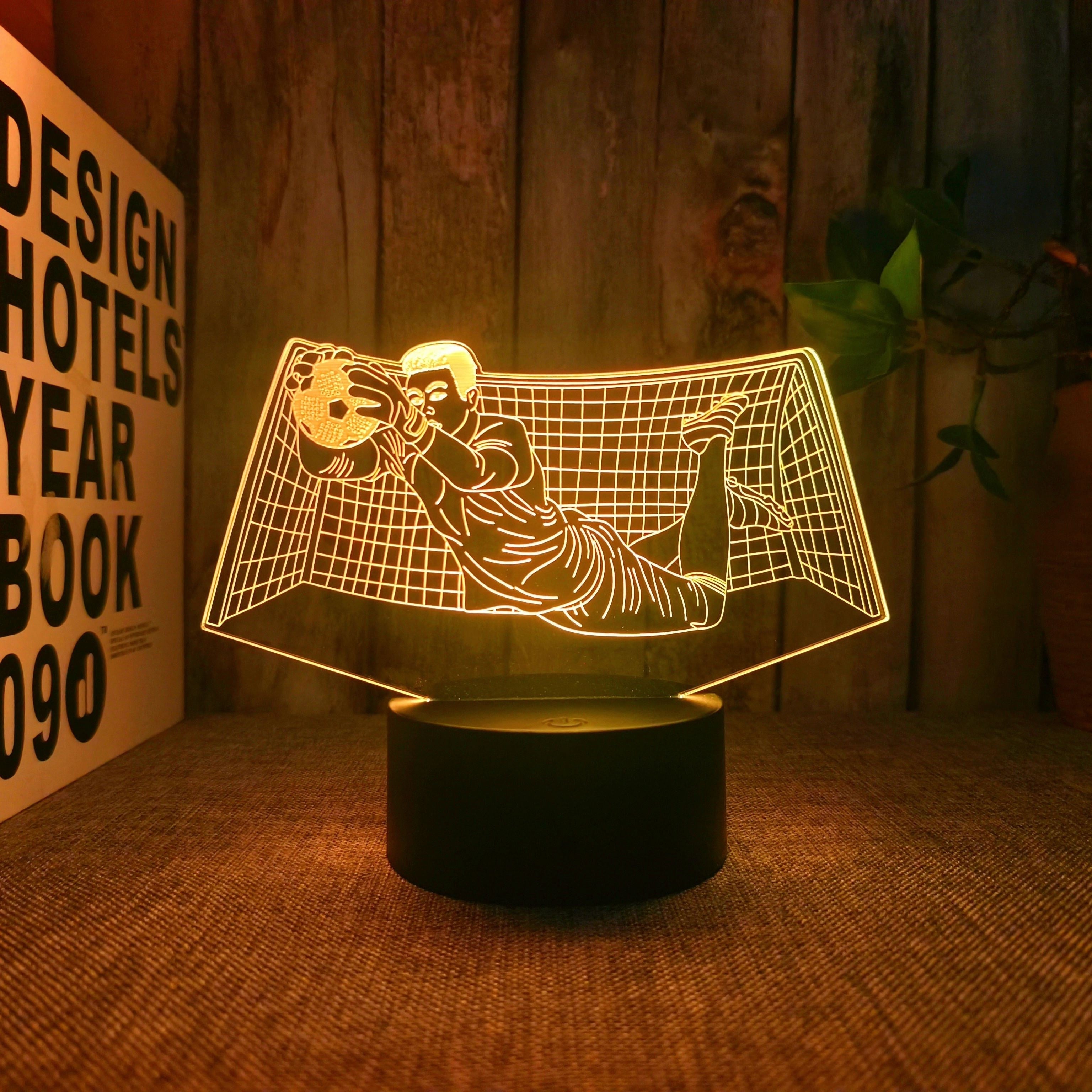 KeeperGlow – 3D Football Goalkeeper Night Light with Touch