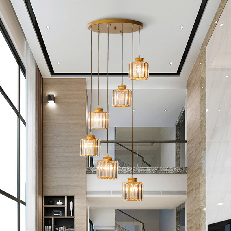 LumiDrum Pendant – Luxurious Crystal Hanging Lamp for Modern Interiors