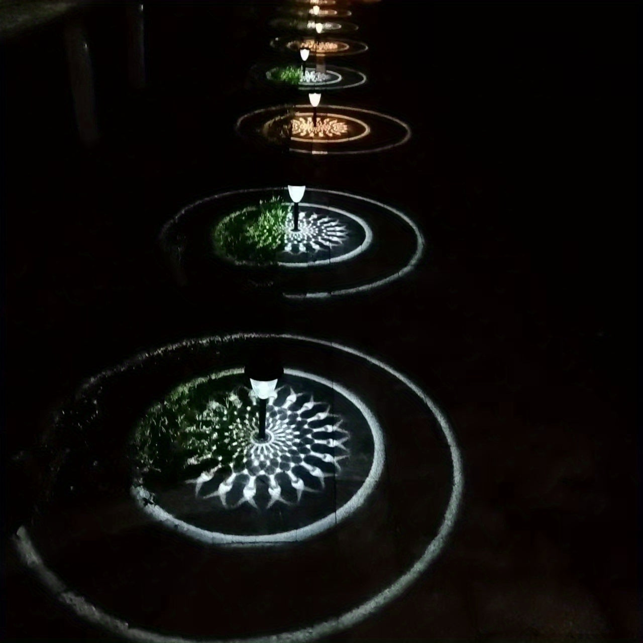 SolarGlow Lights – Set of 4 Colorful Outdoor Garden Lights
