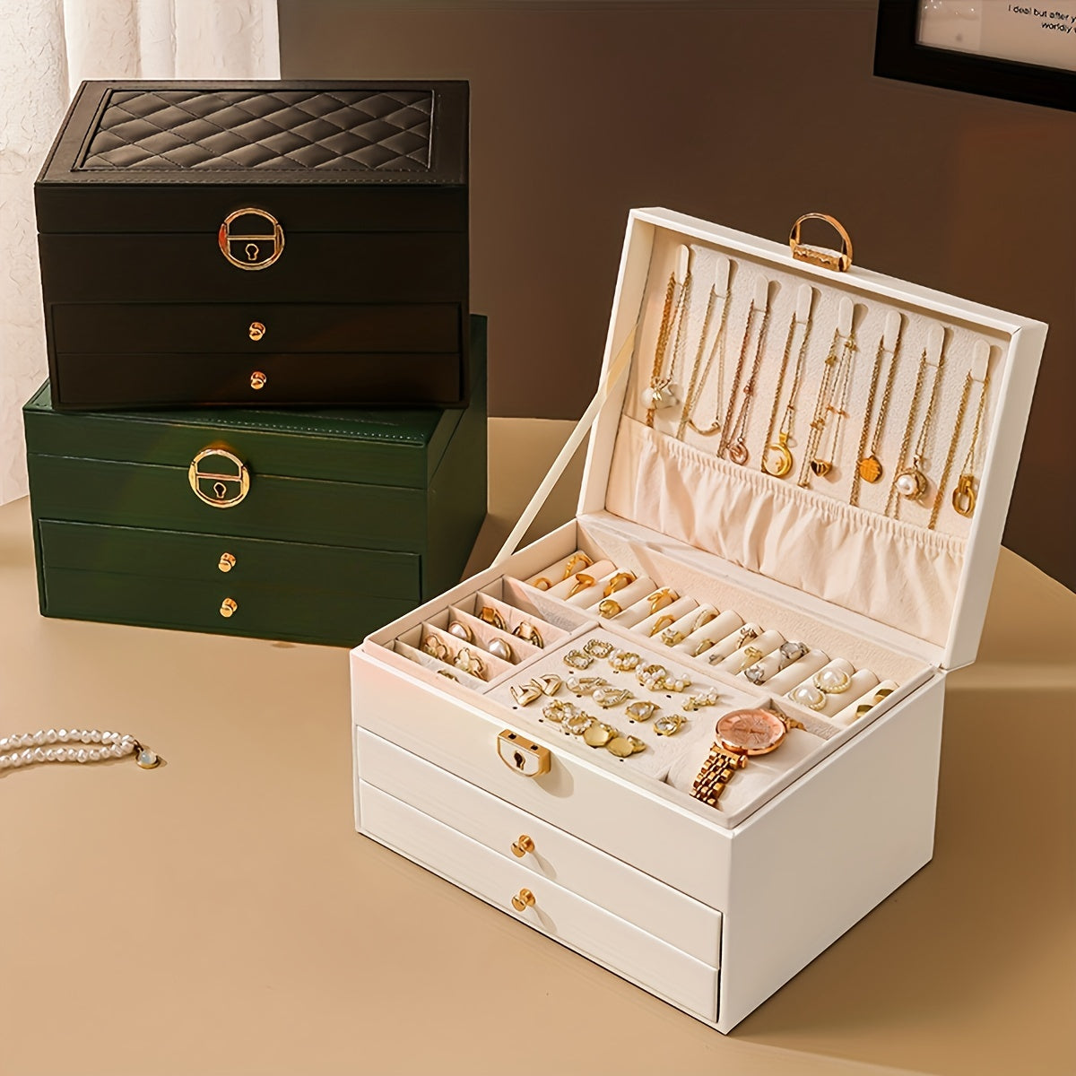 Elegance - Luxurious Jewelry Organizer in High Quality Leather